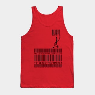 Capitalism Versus Socialism Barcode Tank Top